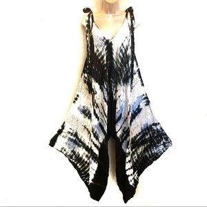 Sacred Threads hippie boho tie dye festival jumpsuit romper 222525